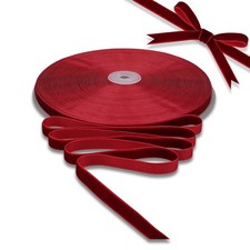 Wine Red Velvet Ribbon - 3/8 Inch 30 Yd Burgundy Velvet Nylon Ribbon for Gift...