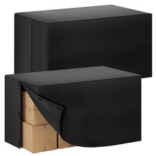 2 Pack 4 Ft Fitted Tablecloths Rectangle Black Table Covers