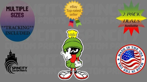 Marvin the Martian Decal Graphic 3M Vinyl Laptop Large Bumper Sticker - 第 1/13 張圖片