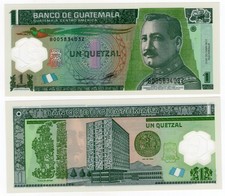 GUATEMALA P-115er 1 Quetzal 2012 UNC POLYMER Serie Z STAR Replacement
