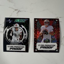 Leaf Flash Forward Valiant Football Card Lot Cam Coleman CJ Carr 1/1 Proof (2)
