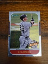 DJ LeMahieu 2021 Donruss Highlights #H15 Rapture Parallel ‘86 Retro Yankees