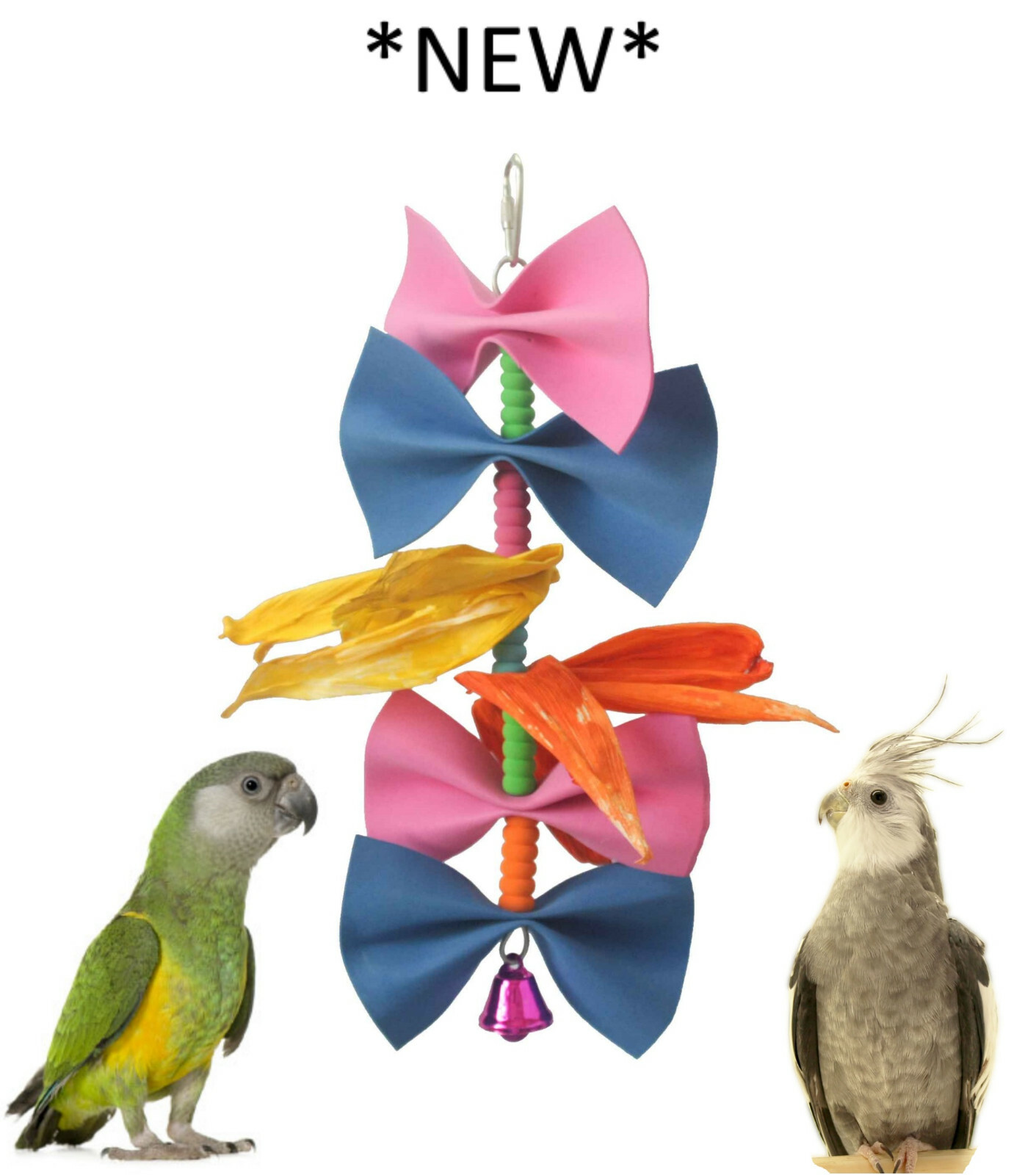 SKY ADVENTURE BOUND COLOURFUL HANGING SOFT PARROT PARAKEET BIRD CAGE TOY 7768