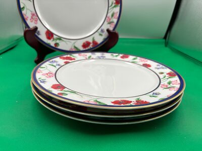 Set of 4 Tiffany & Co. AMERICAN GARDEN Dinner Plates Limoges