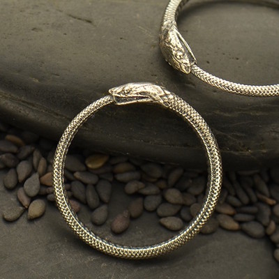 Ouroboros Ring 925 Sterlingsilber Schlange Essen Schwanz Gothic UK Größe L N P R