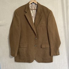 Alan Flusser Brown Corduroy Sport Coat Men's 46L Long 2-Button Blazer Jacket