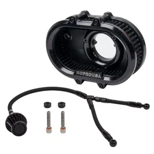 Hoprousa Oil Bypass Air Cleaner for 18-24 Harley Softail 17-23 Touring Black