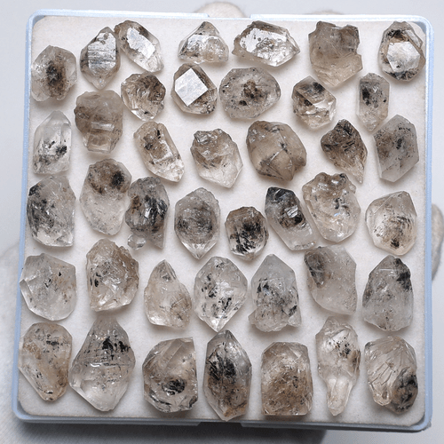 Wholesale 41 Pcs Natural Herkimer Diamond Quartz Raw Mineral Crystal Points