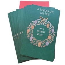 Money Gift Card Holder Christmas Cards With Envelopes - Lot Of 10