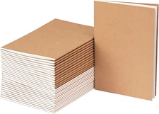 24 Pack Kraft Notebooks Journals in Bulk for Writing Blank Paper Sketchbooks 60 