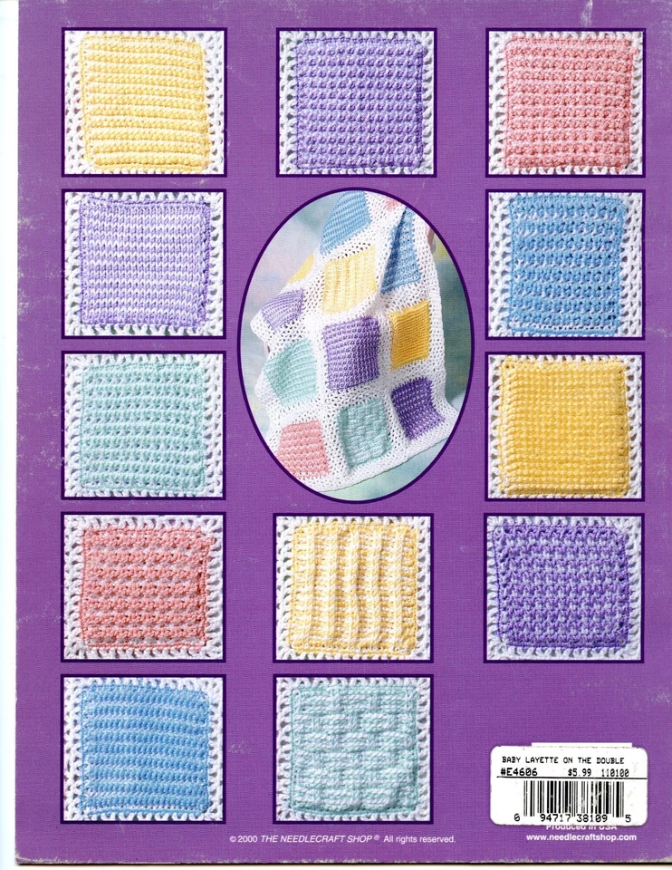 Crochet on the Double Baby Layette -Needlecraft Shop Crochet Pattern Book 842211 - Image 2 of 2