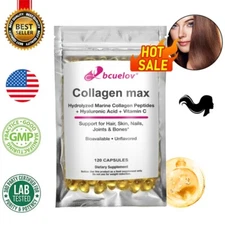 Multi Collagen Peptides Capsules-TypeI,II,III,V,X-Hyaluronic Acid & Vitamin C