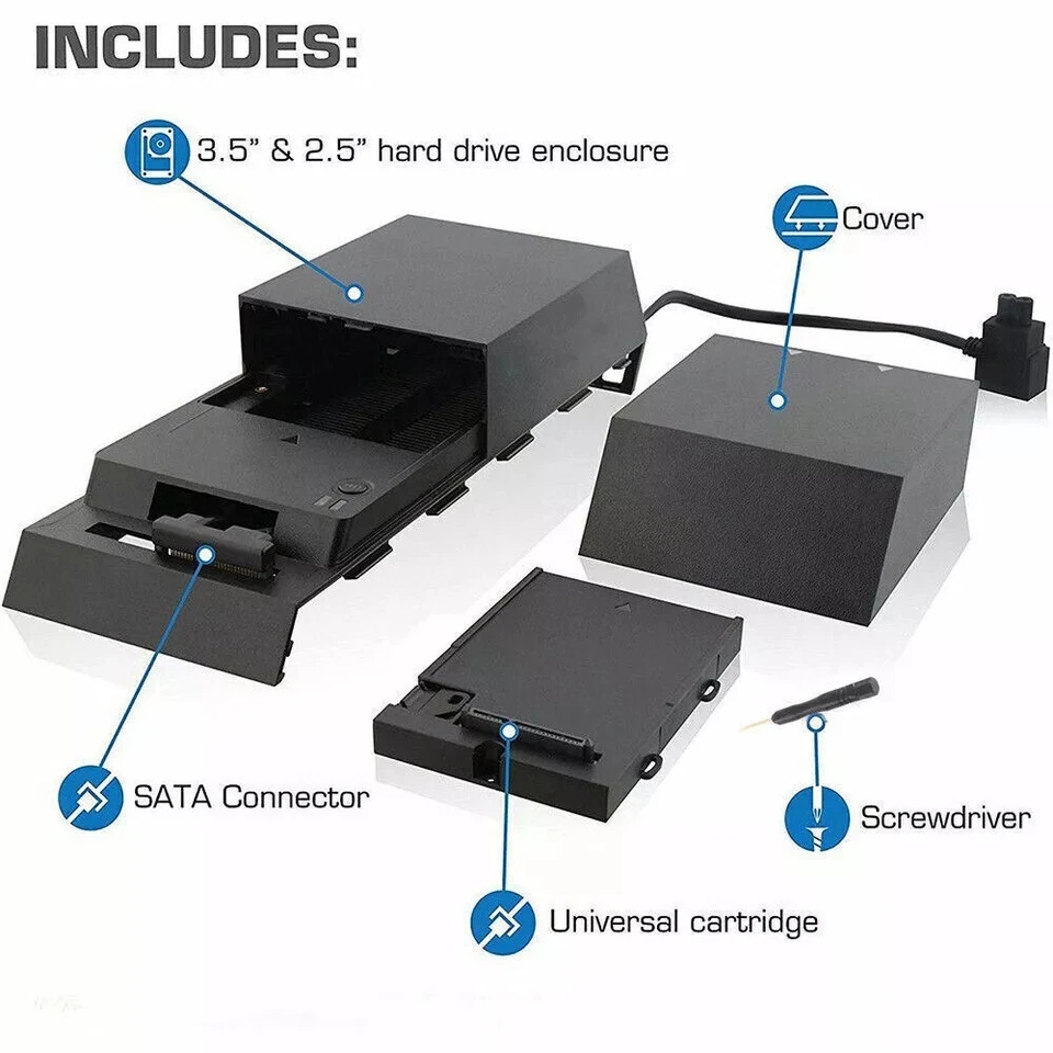 PS4 Datenbank Box 6TB Speicherkapazität Festplatte Externe Box für PS4 3.5" 2.5" - Bild 2 von 4