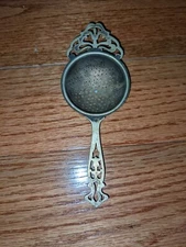 Vtg Electroplate SILVER TEA STRAINER medium- 34 GRAMS - Cherry Blossoms