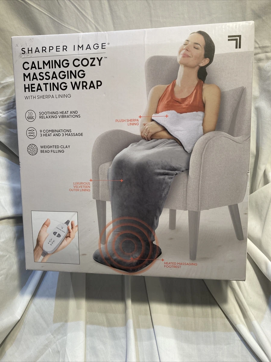 New Sharper Image Calming Cozy Massaging Heating Wrap w/ Sherpa Lining  CCZ01004 740275056646 | eBay