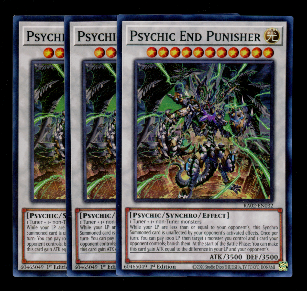 3X Psychic End Punisher - Rarity Collection II RA02-EN032