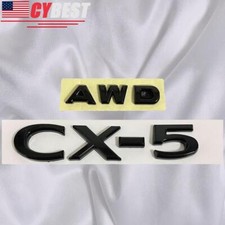 Gloss Black For CX-5 AWD 2020-2024 Hatch Nameplate Car Badge Emblem CX5