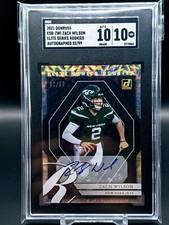 2021 Panini Donruss Elite Series Rookies Zach Wilson Rookie Auto RC #/99 SGC 10