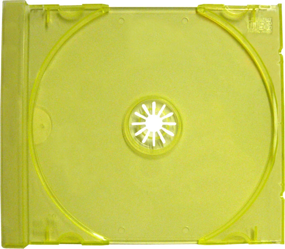 SQUARE DEAL RECORDINGS & SUPPLIES (10) CD Trays - Standard Replacement Inserts Colored Yellow Green #CDIS80TL