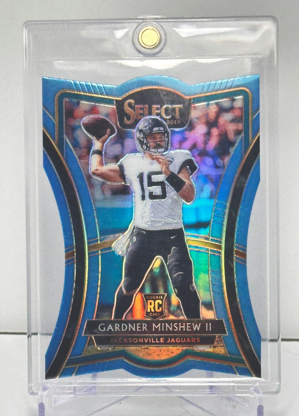 2019 Select Gardner Minshew Premier Level Diecut Light Blue 89/99 Prizm RC #178