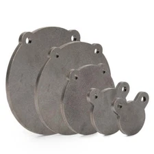 Ash & Ember Set of 5, 3/8" Thick AR500 Steel Plate Gong Shooting Targets