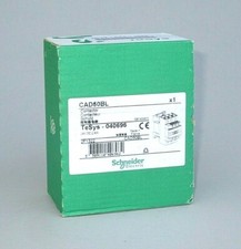 Factory-Sealed Schneider CAD50BL Control Relay Contactor, 24VDC Coil, 5 N.O.