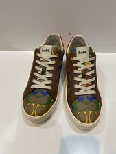 Coach Clip Low Top CA449 Rainbow Signature Leather Canvas Sneaker 11B US Size