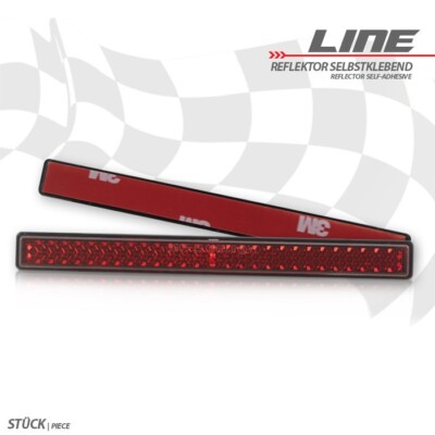 Mini universal Reflektor Katzenauge Rückstrahler schmal rot rechteckig PKW Quad