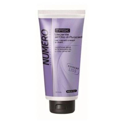 2 pcs Brelil Numero Smoothing Mask for hair smoothing, avocado oil, (300 ml x 2)