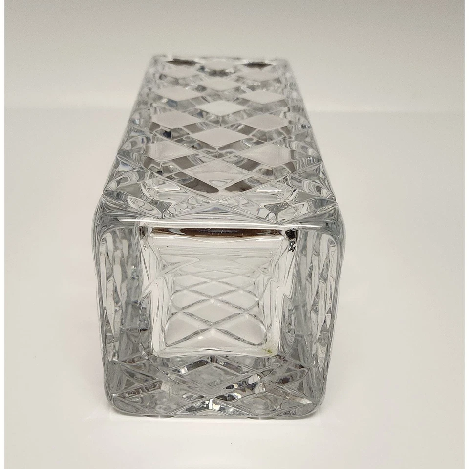 Cristal diamante vintage MIKASA de 10" forma cuadrada pesada Foto 3 de 4