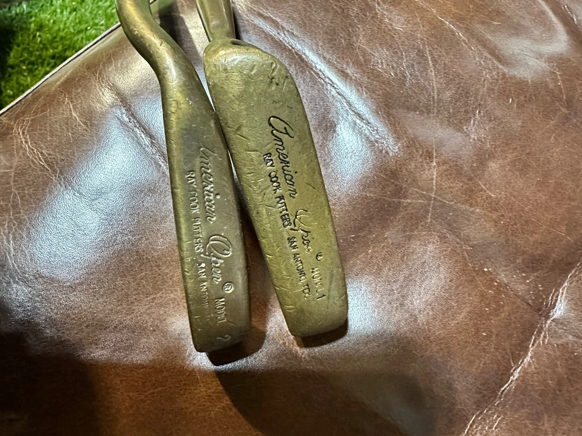 VINTAGE RAY COOK BRASS PUTTER WITH A STEEL SHAFT 35 HEEL SHAFTED RIGHT HANDED
