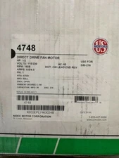 US Motors 4748 PSC Ventilation Direct Drive Blower Motor, 48YZ (115/230V, 1/2 HP