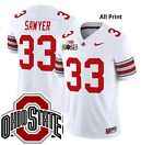Ohio State Buckeyes #33 JackxSawyer 2025 CfpxFinal Jersey-All Print
