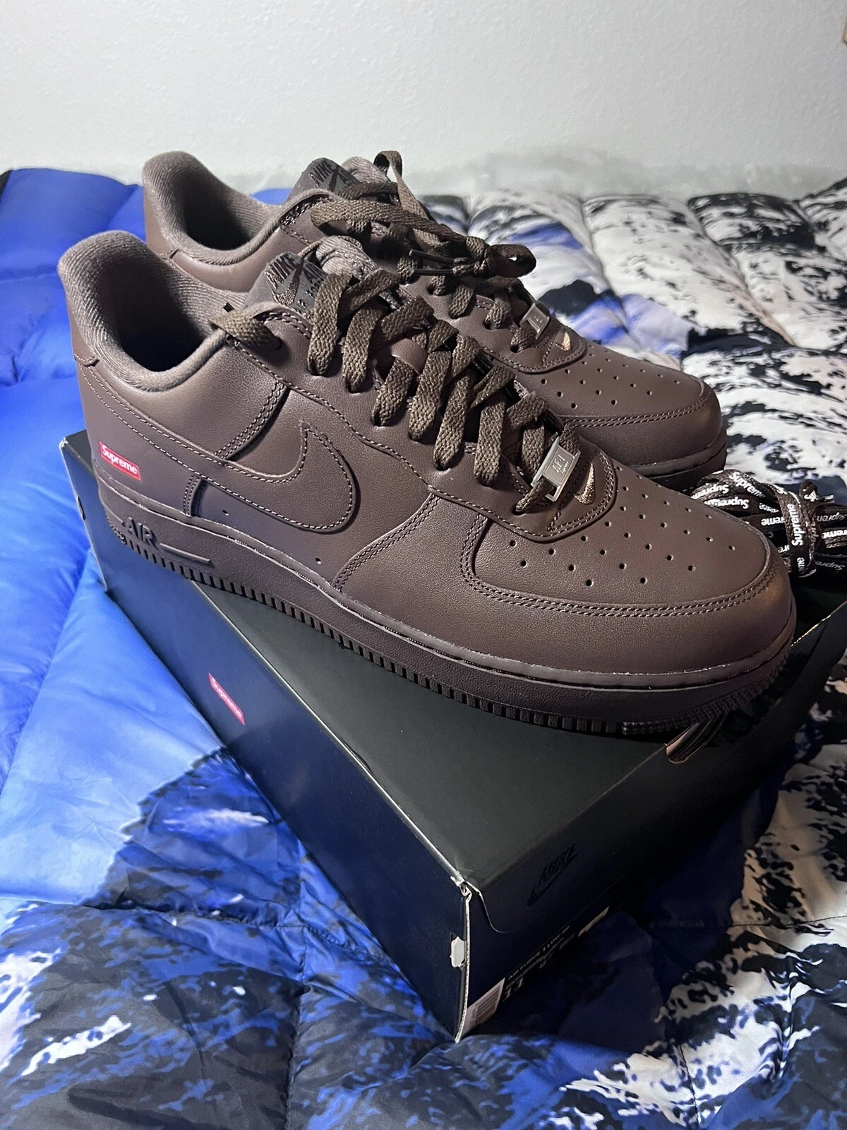 Nike Air Force 1 Low Supreme Baroque Marron CU9225 200 11 FW23 Taille 11