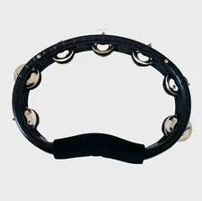 Meinl Tambourine Handheld Percussion Instrument TMT1BK Double Row 