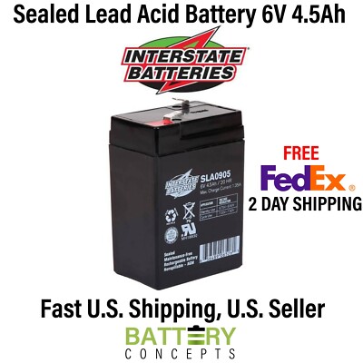 INTERSTATE BATTERIES 6V 4.5Ah Replacement SLA Battery For Power Sonic PS-640
