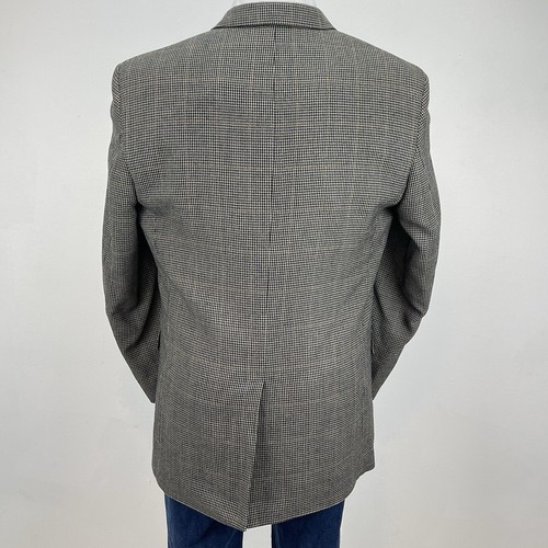 Jos A Bank Sport Coat Blazer Silk Wool Mens 44L Houndstooth Suit Jacket Casual - Picture 7 of 19