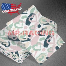 ANY SIZE  Heart Poly Flat Bubble Kraft Padded Mailers Shipping Envelopes Bags