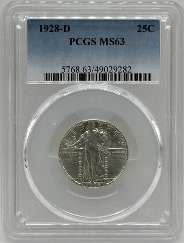 1928-D Standing Liberty Quarter NGC MS63 Brilliant w/ Great Luster!