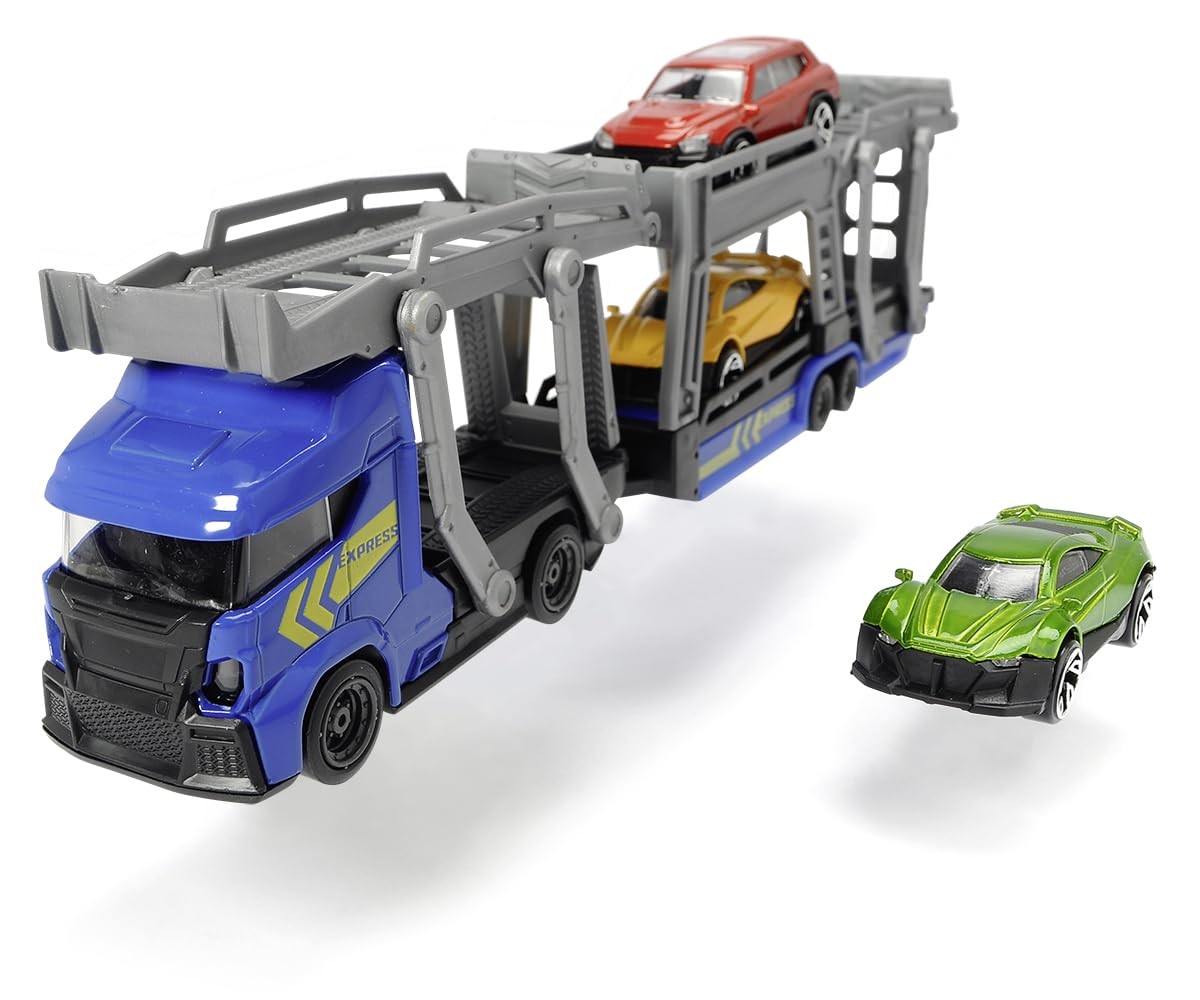 Majorette 203745008 Carrier 2-asst-Free-Wheeling Transporter with Three die-cast 5690₽