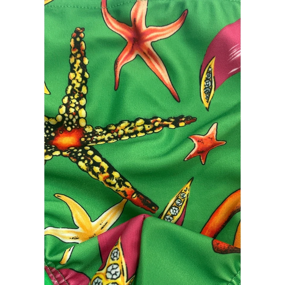 M2-25 VERSACE Tresor De La Mer Triangle Cut Speedo Swimsuit Green Size 6/34-36/M - Image 4 of 4