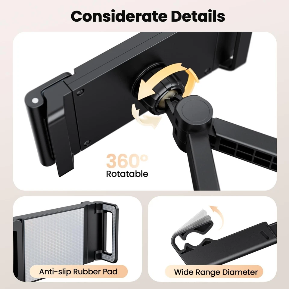 Tablet Halterung Auto Universal Kopfstützen KFZ Autohalterung iPad Galaxy Tab - Bild 2 von 4