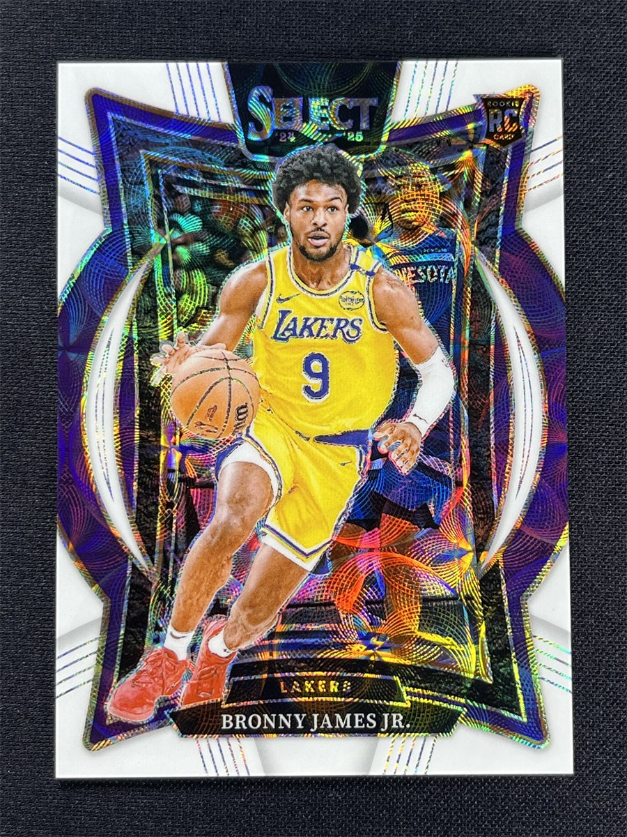 9/35 JSY# 1/1 ! 2024-25 Select Bronny James Jr. #90 Concourse White Scope RC