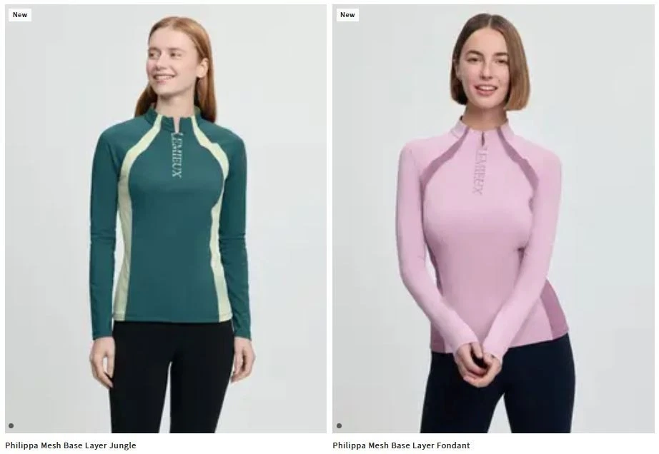 LeMieux Philippa Mesh Base Layer Technical Lightweight UV Contrast XC Top UK6-18