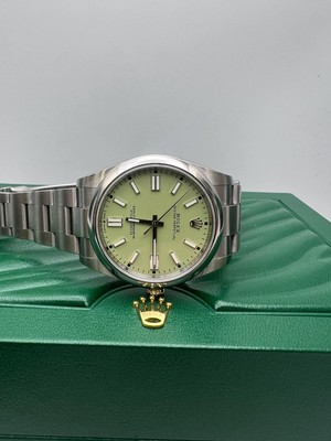 Rolex Oyster Perpetual 41mm 124300 Custom Pistachio Dial