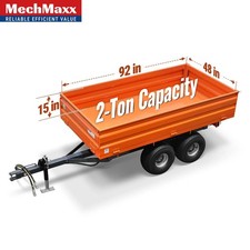 MechMaxx 2-Ton Capacity Heavy-Duty Hydraulic Dump Trailer With Tail Light,DT4X8