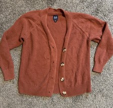 GAP Women  s Medium Rust Button Down Cardigan
