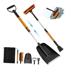 5-in-1 Ice Scrapers Snow Shovel Snow Brush Kit, 41" Ice Scrapers for Car 