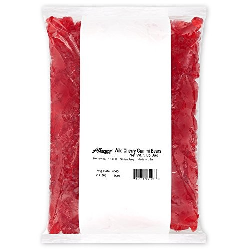 Albanese Confectionery Wild Cherry Gummi Bears, 5 Pound Bag - Picture 2 of 8