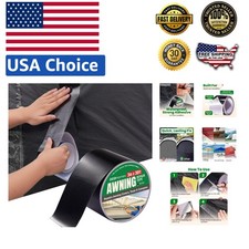 Black Fabric Repair Tape Boat Covers Canvas Tent Repair Tape Camper RV Awning